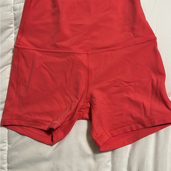 Women's Red Athletic Shorts - Picture 3 of 3